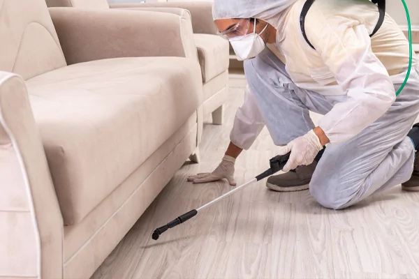Serviço de dedetização em ambiente residencial
